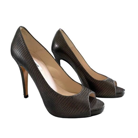 L.K. Bennett Shoes - L.K. Bennett women's‎ open toe stiletto bronze heel size 38